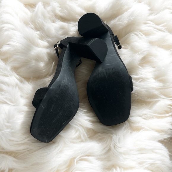 NWOT OPEN TOE HEEL SANDAL BLACK - Picture 2 of 3